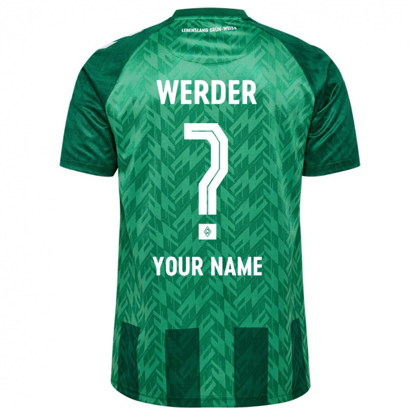 Danxen Uomo Maglia Il Tuo Nome #0 Verde Kit Gara Home 2024/25 Maglietta