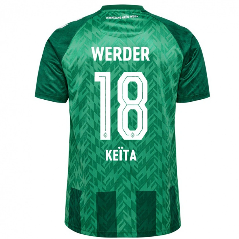Danxen Uomo Maglia Naby Keïta #18 Verde Kit Gara Home 2024/25 Maglietta
