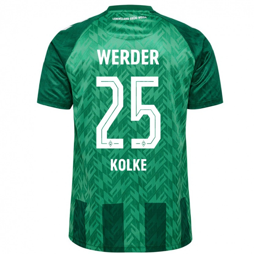 Danxen Uomo Maglia Markus Kolke #25 Verde Kit Gara Home 2024/25 Maglietta