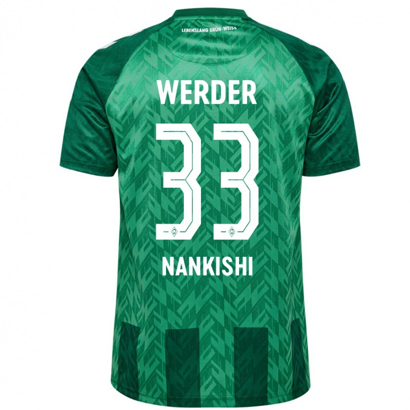 Danxen Uomo Maglia Abdenego Nankishi #33 Verde Kit Gara Home 2024/25 Maglietta