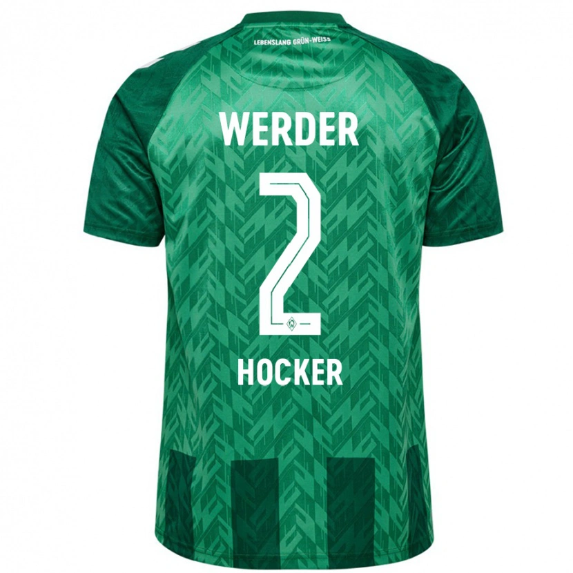 Danxen Uomo Maglia Luca Höcker #2 Verde Kit Gara Home 2024/25 Maglietta
