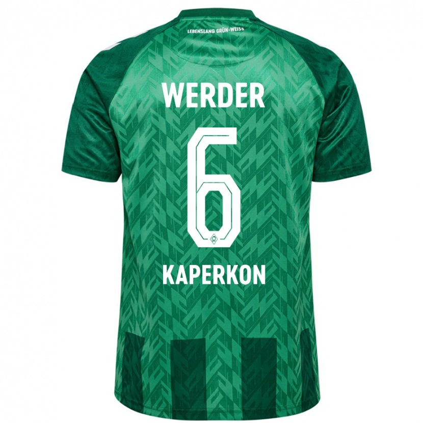 Danxen Uomo Maglia Tom Kaperkon #6 Verde Kit Gara Home 2024/25 Maglietta