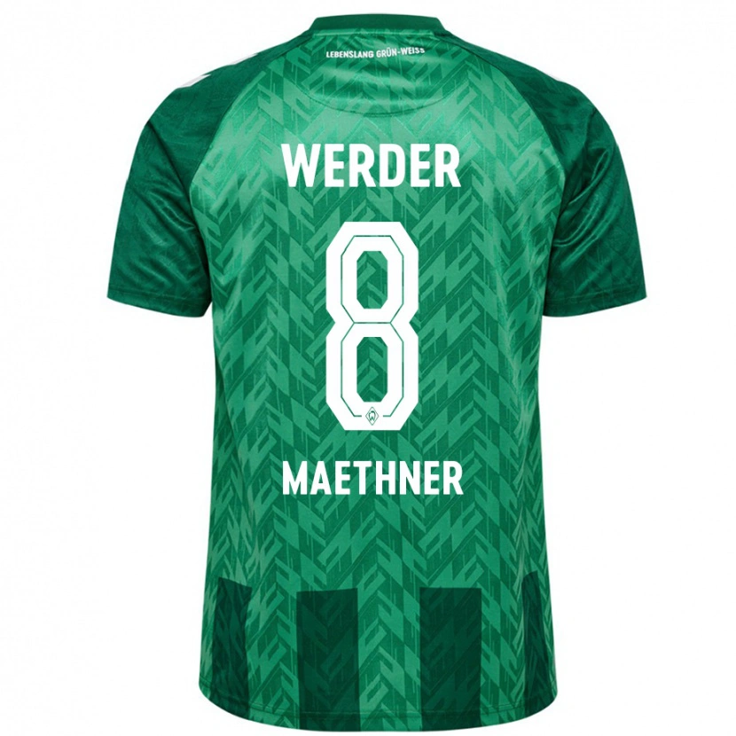 Danxen Uomo Maglia Finn Maethner #8 Verde Kit Gara Home 2024/25 Maglietta