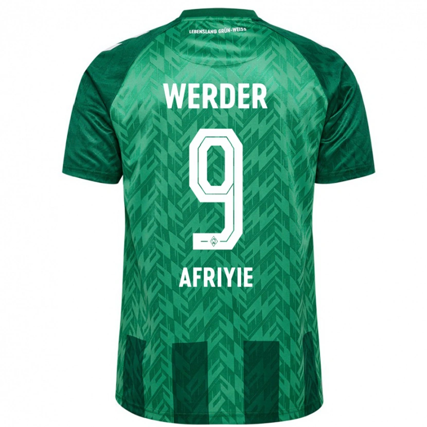 Danxen Uomo Maglia Neal Afriyie #9 Verde Kit Gara Home 2024/25 Maglietta