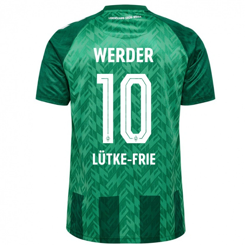 Danxen Uomo Maglia Dennis Lütke-Frie #10 Verde Kit Gara Home 2024/25 Maglietta