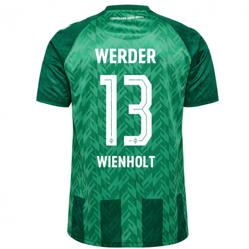 Danxen Uomo Maglia Paul Wienholt #13 Verde Kit Gara Home 2024/25 Maglietta