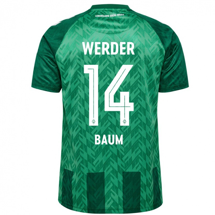 Danxen Uomo Maglia Lennart Baum #14 Verde Kit Gara Home 2024/25 Maglietta