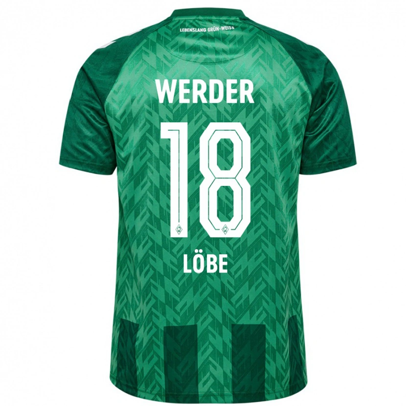 Danxen Uomo Maglia Jasper Löbe #18 Verde Kit Gara Home 2024/25 Maglietta