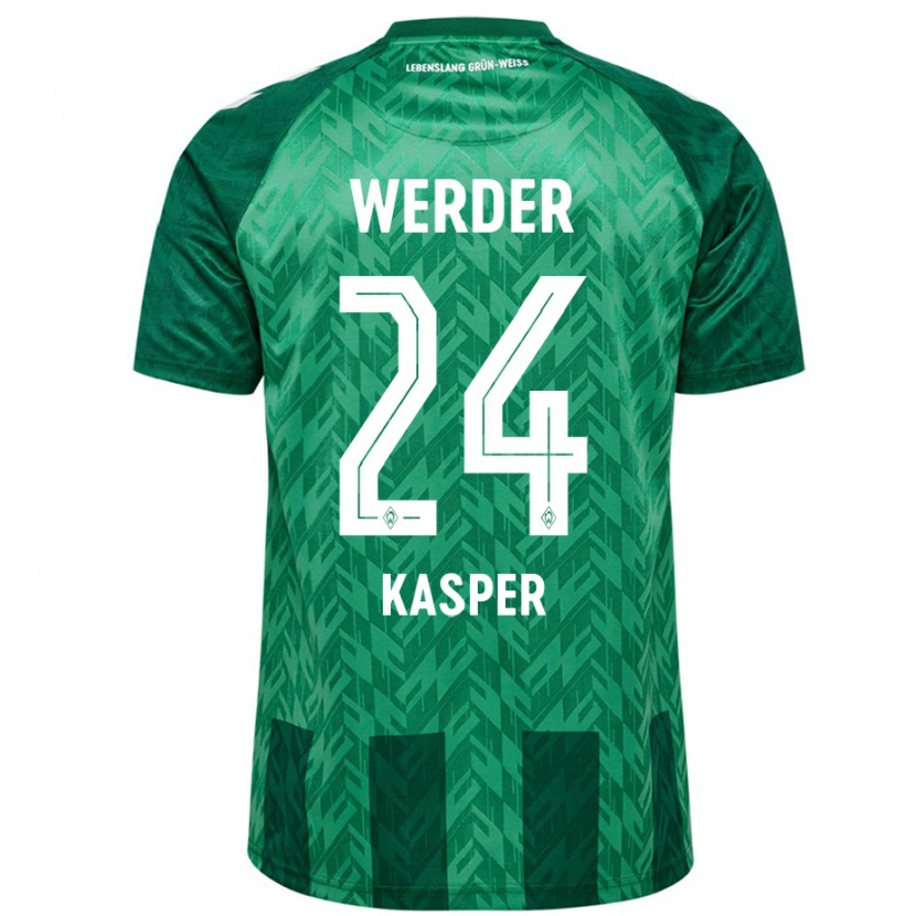 Danxen Uomo Maglia Dominik Kasper #24 Verde Kit Gara Home 2024/25 Maglietta