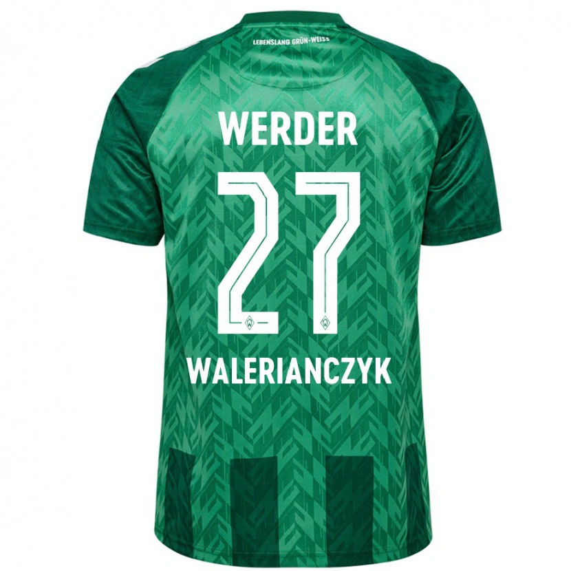 Danxen Uomo Maglia Dennis Walerianczyk #27 Verde Kit Gara Home 2024/25 Maglietta