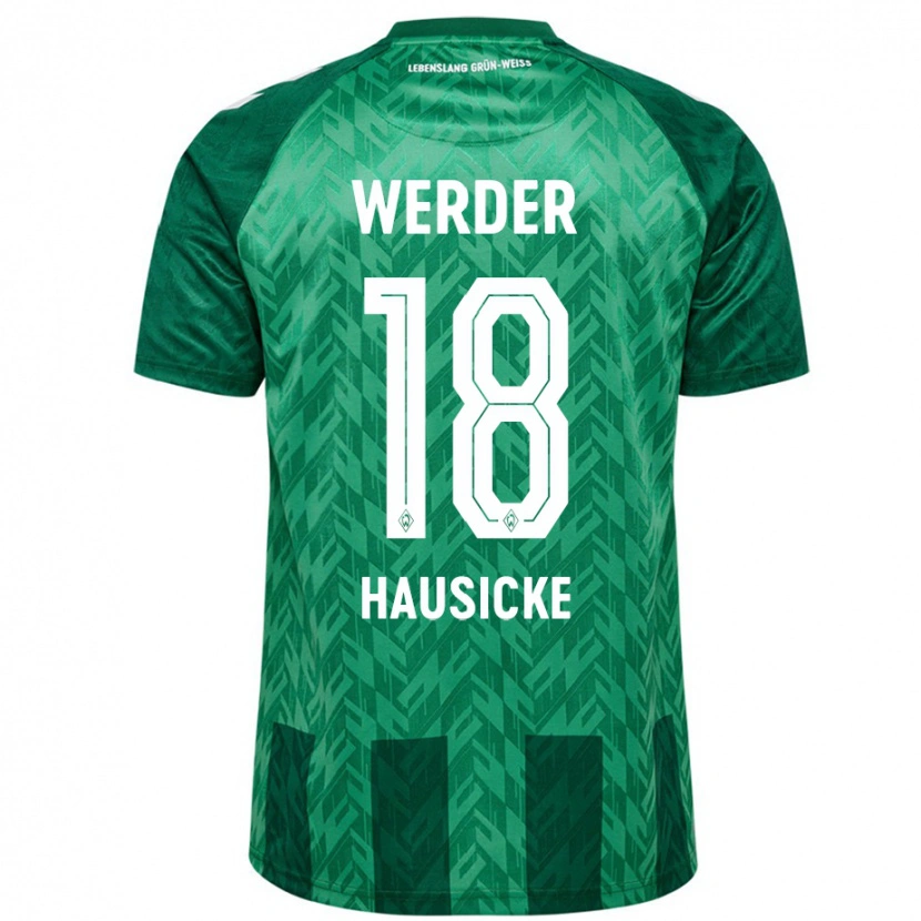 Danxen Uomo Maglia Lina Hausicke #18 Verde Kit Gara Home 2024/25 Maglietta