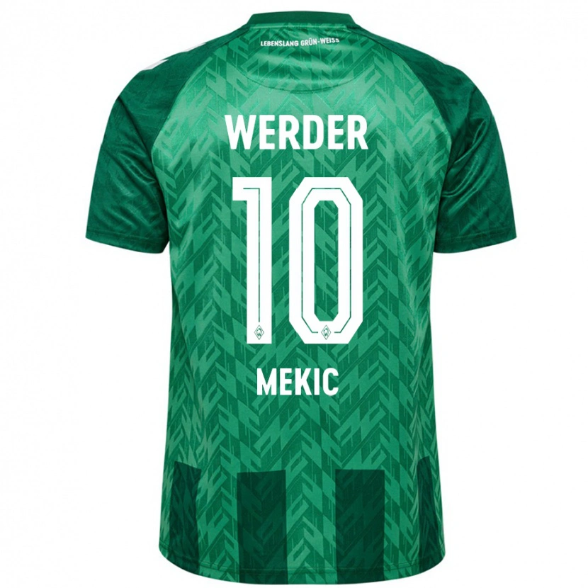 Danxen Uomo Maglia Elmin Mekic #10 Verde Kit Gara Home 2024/25 Maglietta