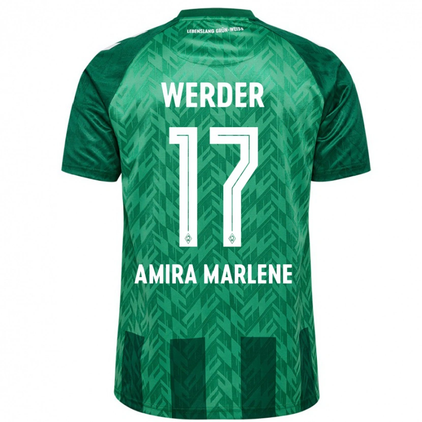 Danxen Uomo Maglia Amira Marlene Dahl #17 Verde Kit Gara Home 2024/25 Maglietta
