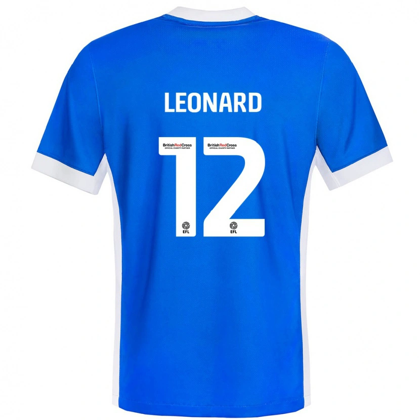 Danxen Uomo Maglia Marc Leonard #12 Blu Bianco Kit Gara Home 2024/25 Maglietta