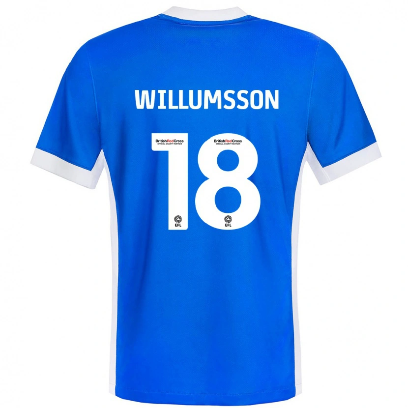 Danxen Uomo Maglia Willum Thór Willumsson #18 Blu Bianco Kit Gara Home 2024/25 Maglietta