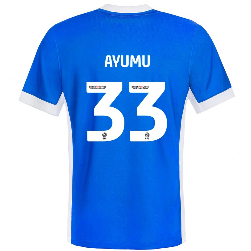 Danxen Uomo Maglia Ayumu Yokoyama #33 Blu Bianco Kit Gara Home 2024/25 Maglietta