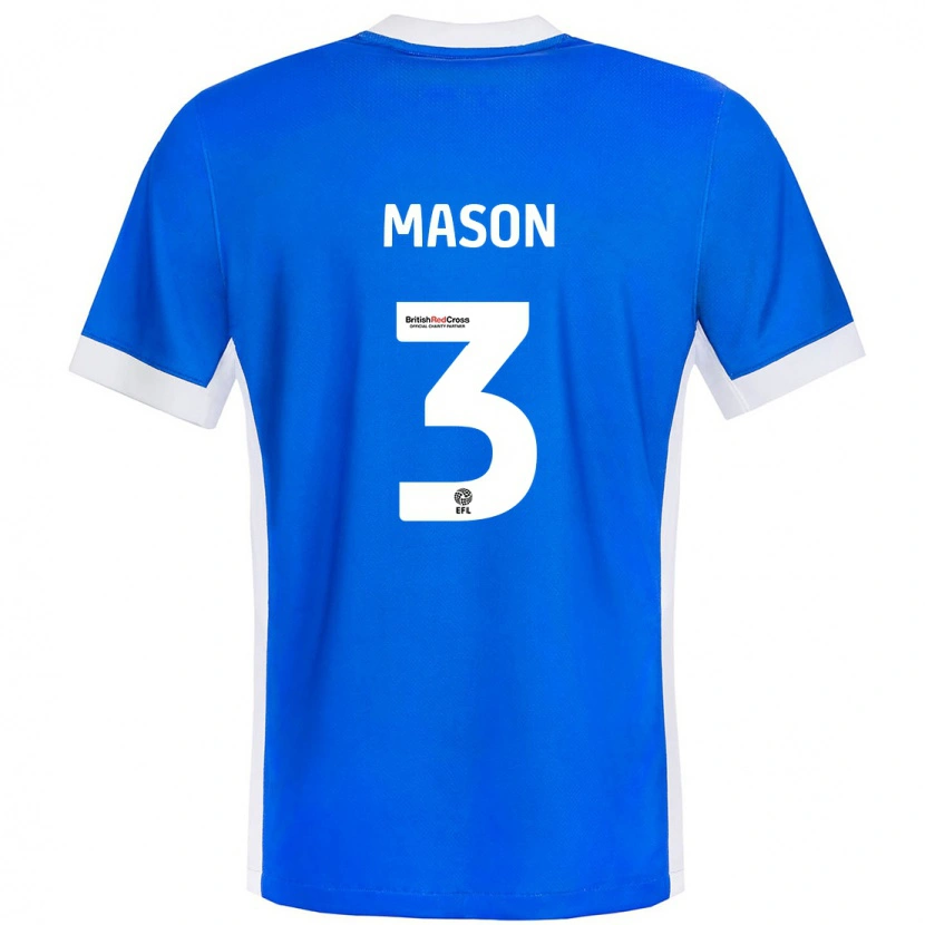 Danxen Uomo Maglia Ellie Mason #3 Blu Bianco Kit Gara Home 2024/25 Maglietta