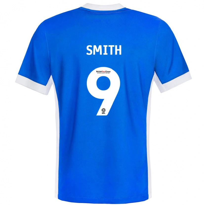 Danxen Uomo Maglia Libby Smith #9 Blu Bianco Kit Gara Home 2024/25 Maglietta
