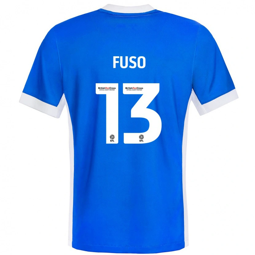 Danxen Uomo Maglia Ivana Fuso #13 Blu Bianco Kit Gara Home 2024/25 Maglietta