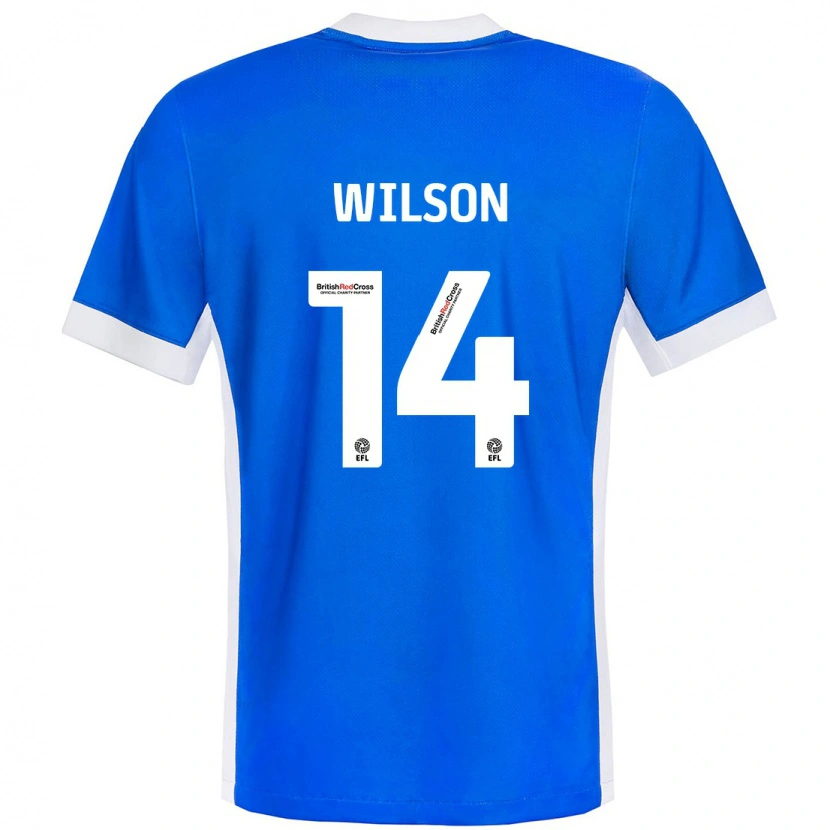 Danxen Uomo Maglia Siobhan Wilson #14 Blu Bianco Kit Gara Home 2024/25 Maglietta
