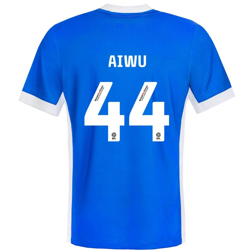 Danxen Uomo Maglia Emanuel Aiwu #44 Blu Bianco Kit Gara Home 2024/25 Maglietta