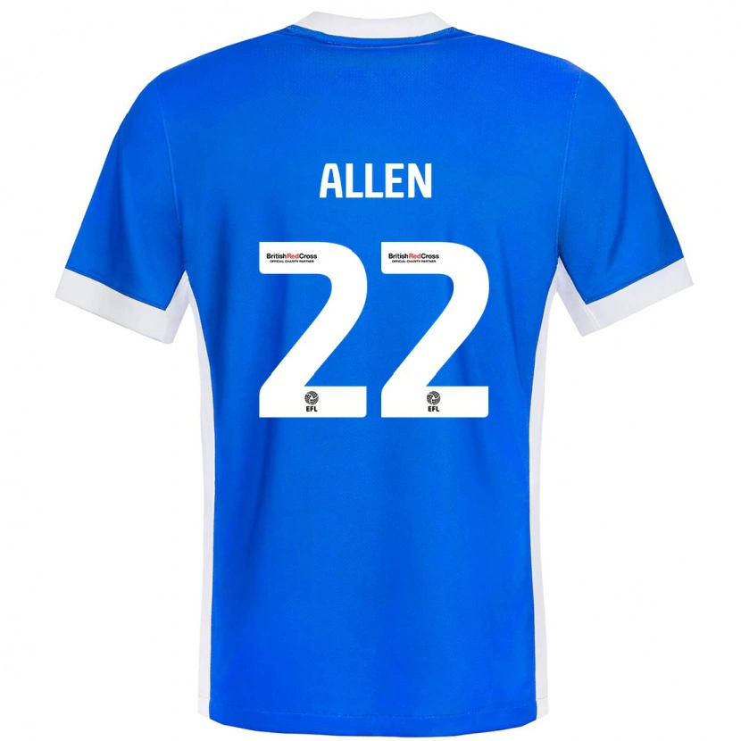 Danxen Uomo Maglia Remi Allen #22 Blu Bianco Kit Gara Home 2024/25 Maglietta