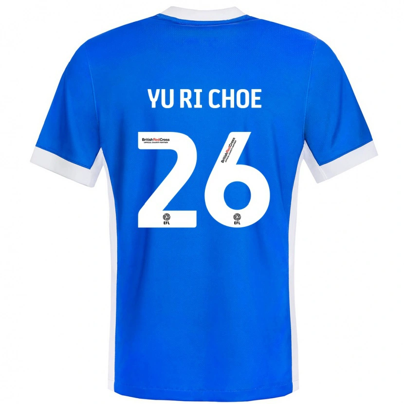 Danxen Uomo Maglia Yu-Ri Choe #26 Blu Bianco Kit Gara Home 2024/25 Maglietta