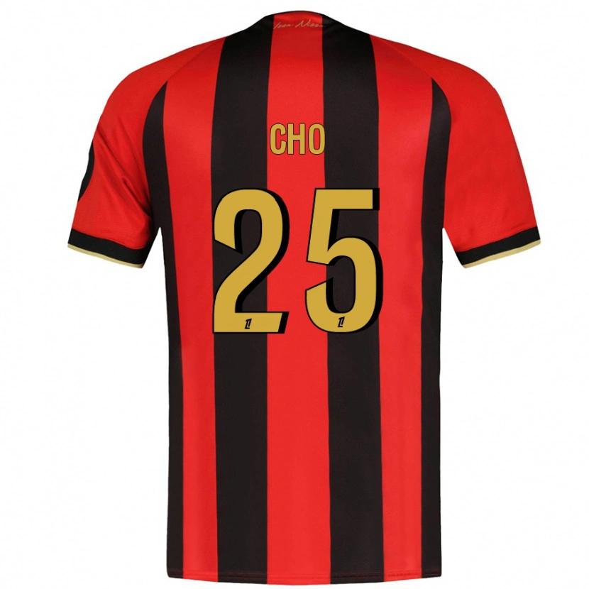 Danxen Uomo Maglia Mohamed-Ali Cho #25 Rosso Nero Kit Gara Home 2024/25 Maglietta