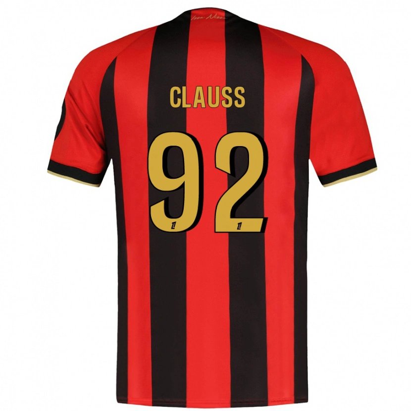 Danxen Uomo Maglia Jonathan Clauss #92 Rosso Nero Kit Gara Home 2024/25 Maglietta