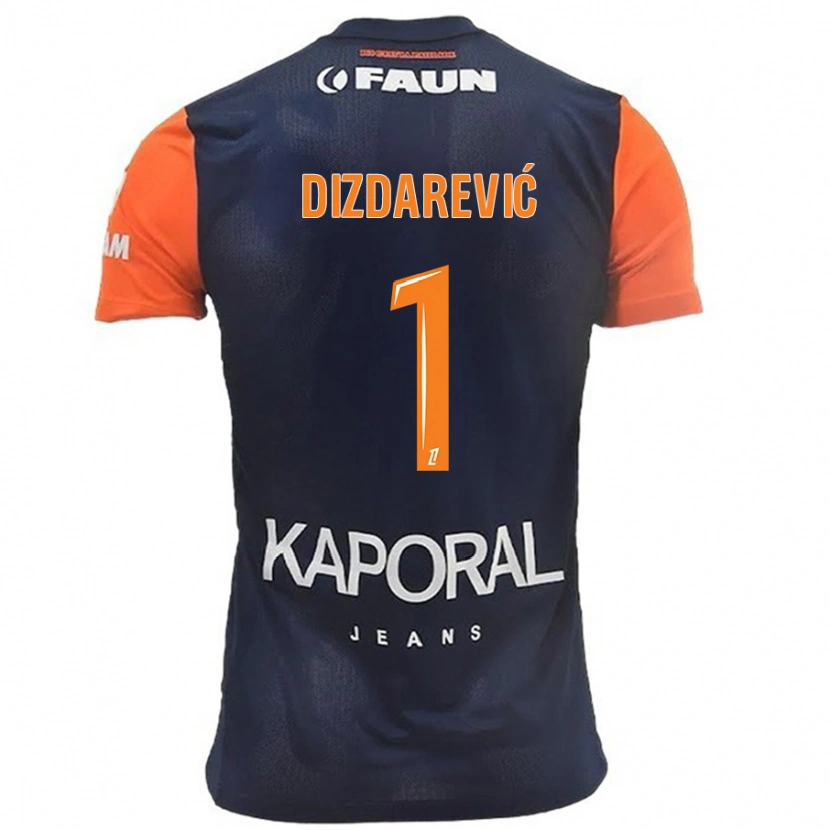 Danxen Uomo Maglia Belmin Dizdarevic #1 Blu Navy Arancione Kit Gara Home 2024/25 Maglietta