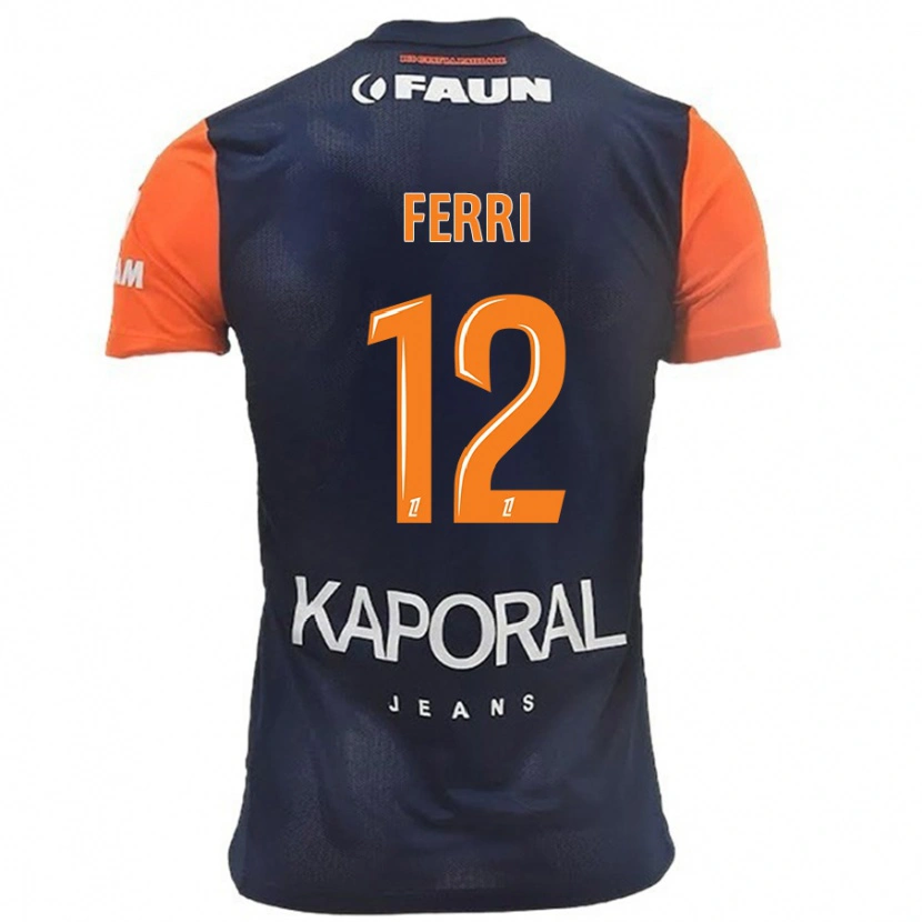 Danxen Uomo Maglia Jordan Ferri #12 Blu Navy Arancione Kit Gara Home 2024/25 Maglietta