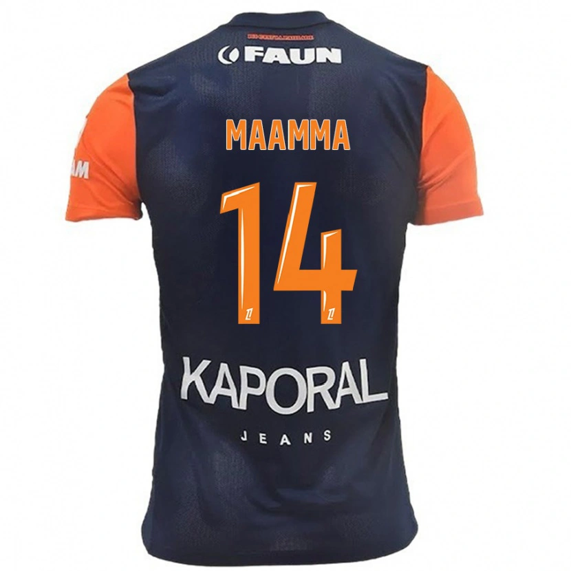 Danxen Uomo Maglia Othmane Maamma #14 Blu Navy Arancione Kit Gara Home 2024/25 Maglietta