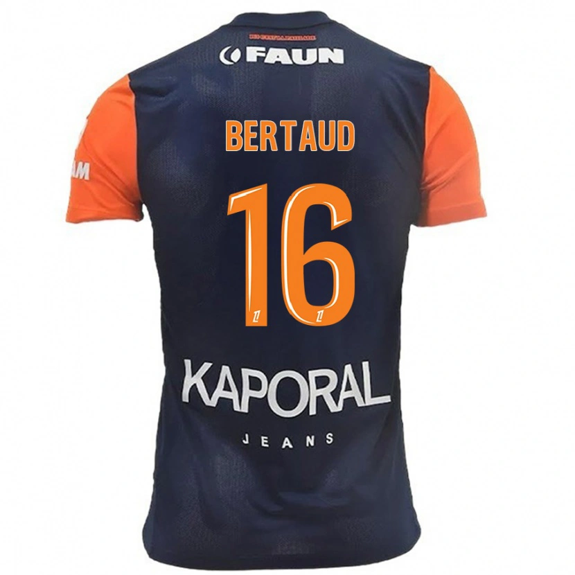 Danxen Uomo Maglia Dimitry Bertaud #16 Blu Navy Arancione Kit Gara Home 2024/25 Maglietta