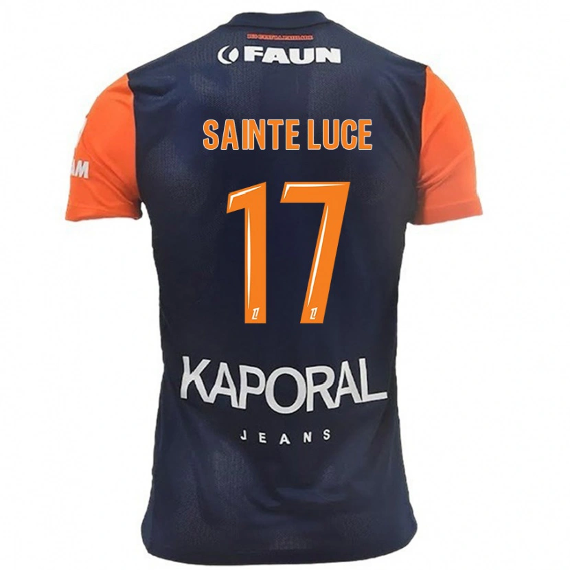 Danxen Uomo Maglia Théo Sainte-Luce #17 Blu Navy Arancione Kit Gara Home 2024/25 Maglietta