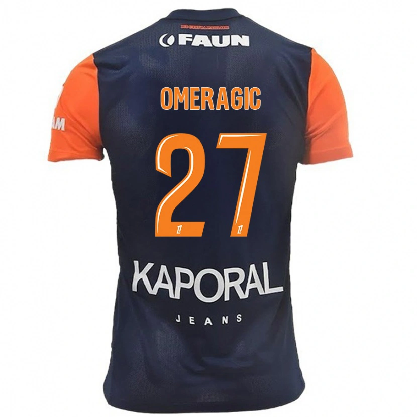 Danxen Uomo Maglia Becir Omeragic #27 Blu Navy Arancione Kit Gara Home 2024/25 Maglietta