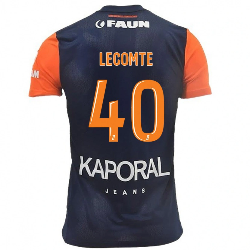 Danxen Uomo Maglia Benjamin Lecomte #40 Blu Navy Arancione Kit Gara Home 2024/25 Maglietta