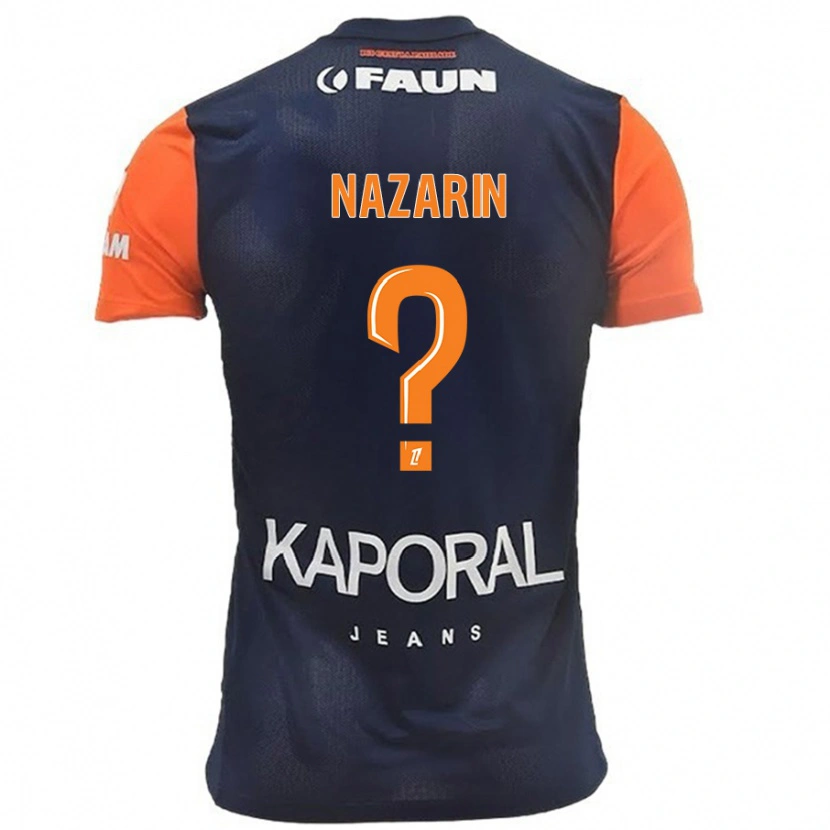 Danxen Uomo Maglia Nylson Nazarin #0 Blu Navy Arancione Kit Gara Home 2024/25 Maglietta