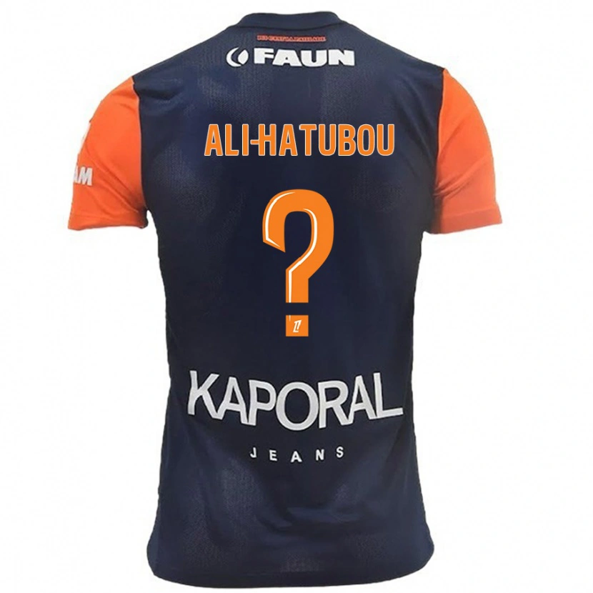 Danxen Uomo Maglia Fayad Ali-Hatubou #0 Blu Navy Arancione Kit Gara Home 2024/25 Maglietta