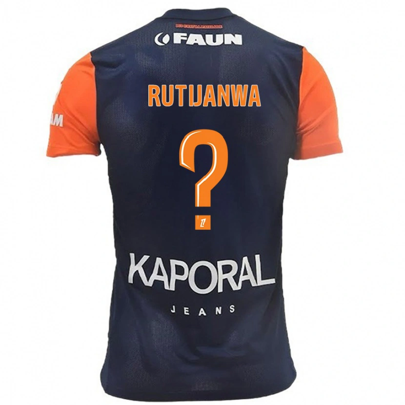 Danxen Uomo Maglia Tyron Rutijanwa #0 Blu Navy Arancione Kit Gara Home 2024/25 Maglietta