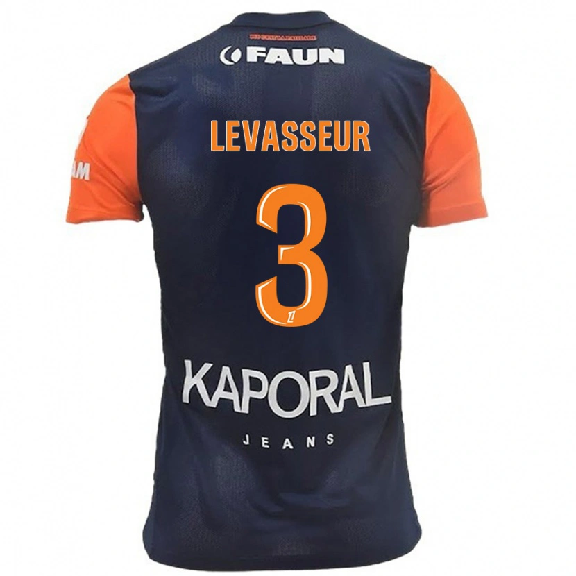 Danxen Uomo Maglia Marie Levasseur #3 Blu Navy Arancione Kit Gara Home 2024/25 Maglietta