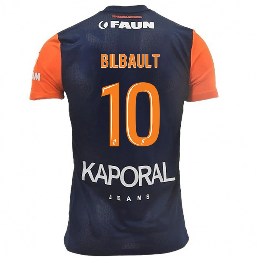 Danxen Uomo Maglia Charlotte Bilbault #10 Blu Navy Arancione Kit Gara Home 2024/25 Maglietta