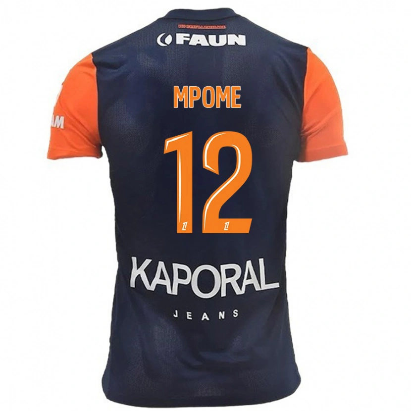 Danxen Uomo Maglia Maelys Mpomé #12 Blu Navy Arancione Kit Gara Home 2024/25 Maglietta