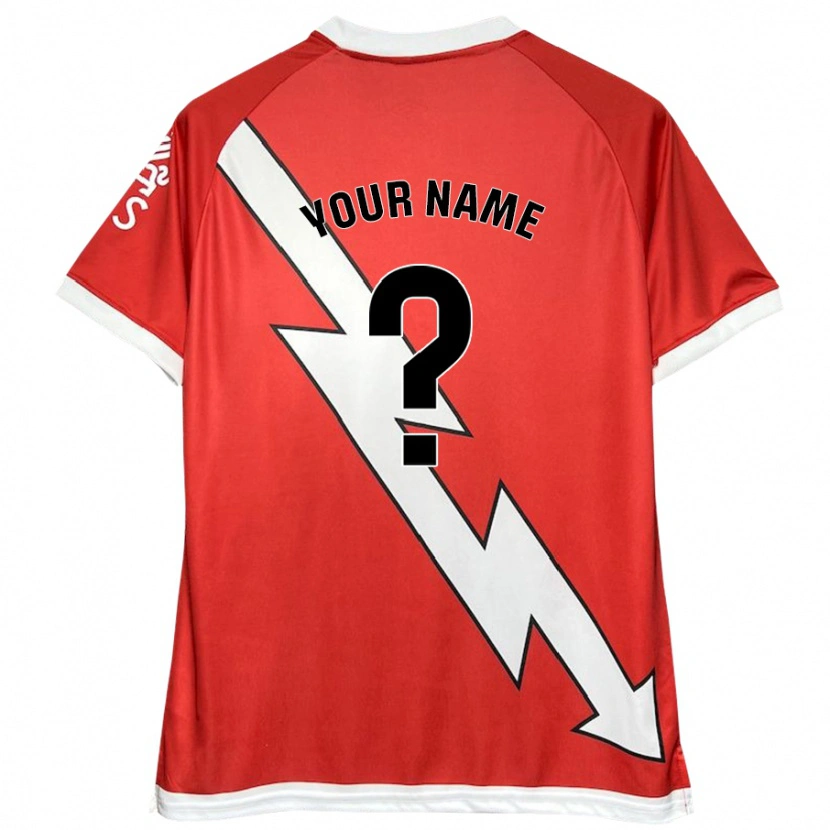 Danxen Uomo Maglia Il Tuo Nome #0 Bianco Rosso Kit Gara Home 2024/25 Maglietta