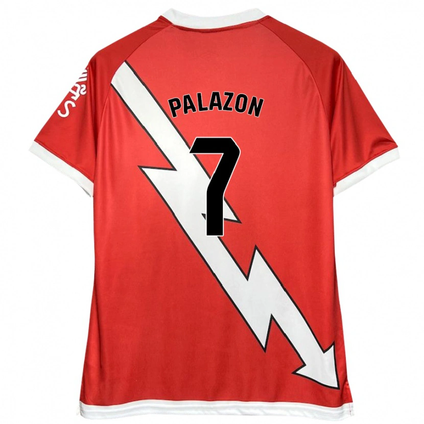 Danxen Uomo Maglia Isi Palazón #7 Bianco Rosso Kit Gara Home 2024/25 Maglietta