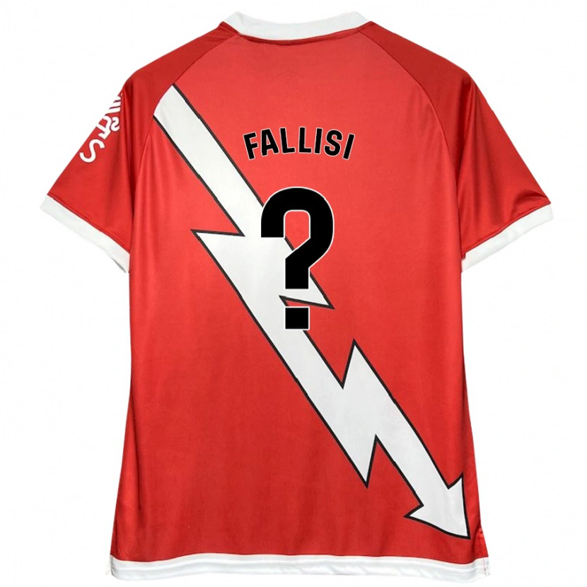Danxen Uomo Maglia Alessandro Fallisi #0 Bianco Rosso Kit Gara Home 2024/25 Maglietta