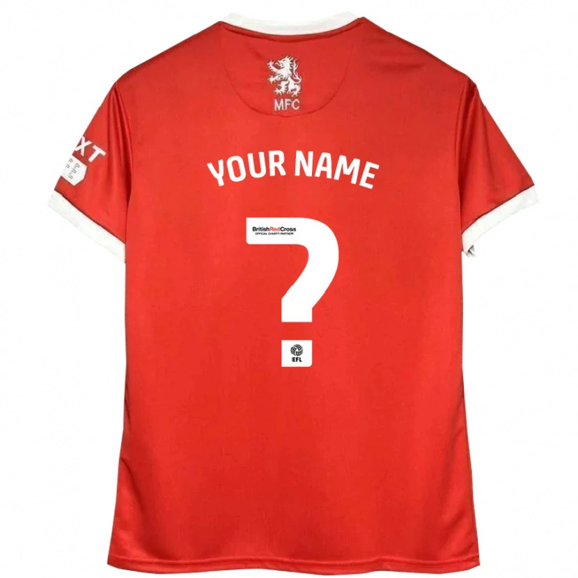 Danxen Uomo Maglia Il Tuo Nome #0 Rosso Bianco Kit Gara Home 2024/25 Maglietta