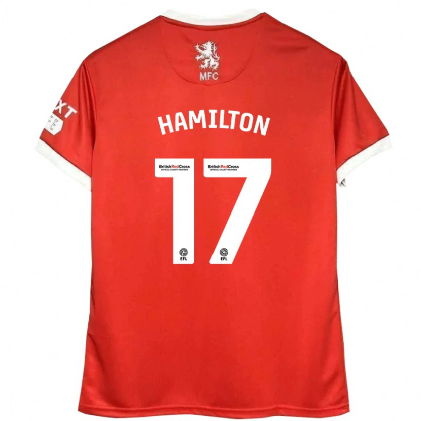 Danxen Uomo Maglia Micah Hamilton #17 Rosso Bianco Kit Gara Home 2024/25 Maglietta