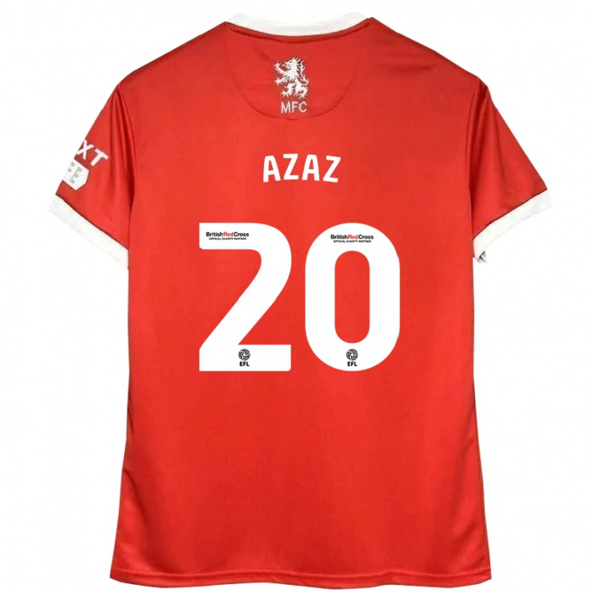Danxen Uomo Maglia Finn Azaz #20 Rosso Bianco Kit Gara Home 2024/25 Maglietta