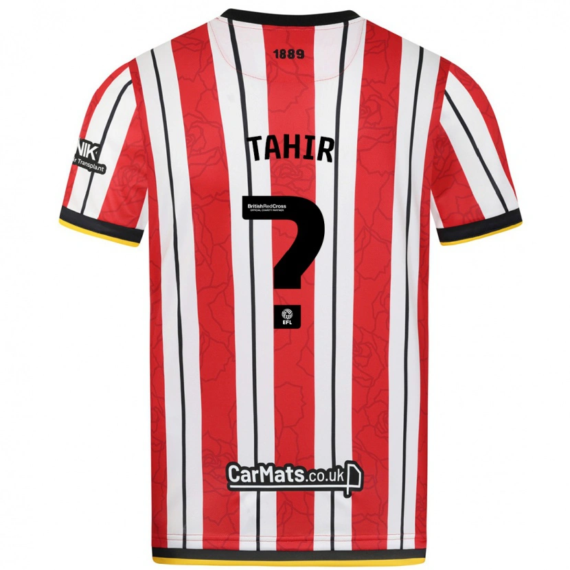 Danxen Uomo Maglia Zain Tahir #0 Rosso Strisce Bianche Kit Gara Home 2024/25 Maglietta