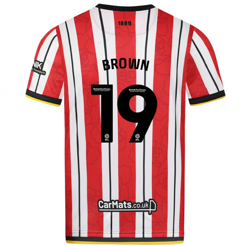 Danxen Uomo Maglia Alanta Brown #19 Rosso Strisce Bianche Kit Gara Home 2024/25 Maglietta